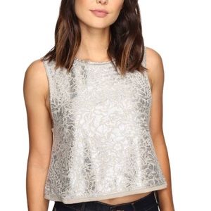 Free People Metallic Tank Top